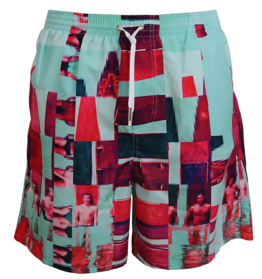 Dsquared² Multicolor Printed Beachwear Shorts Swimwear Dsquared²