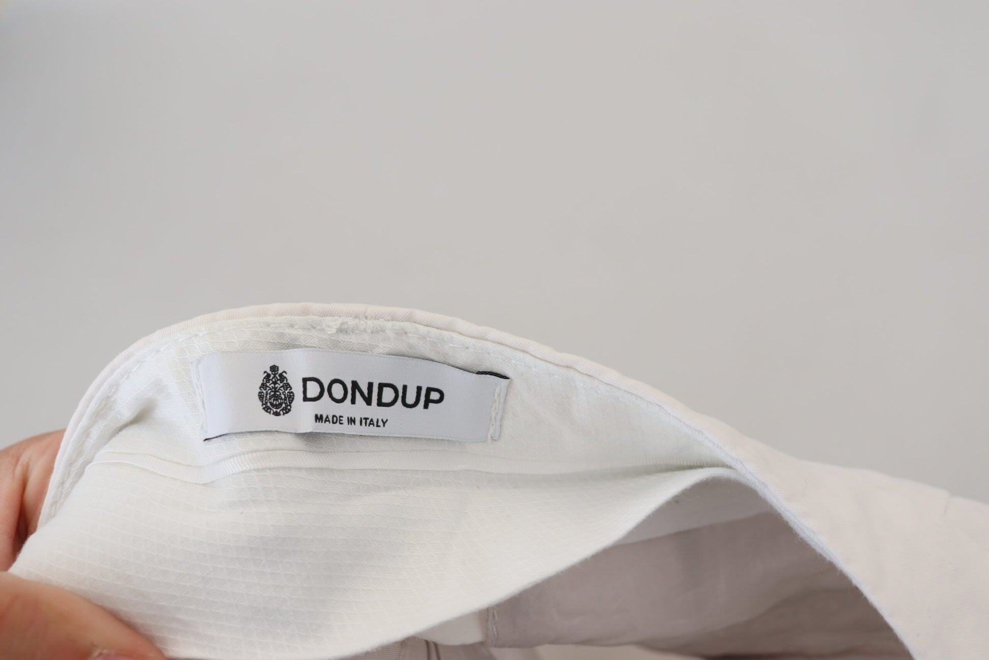 Dondup White High Waist Tapered Women Pants Dondup
