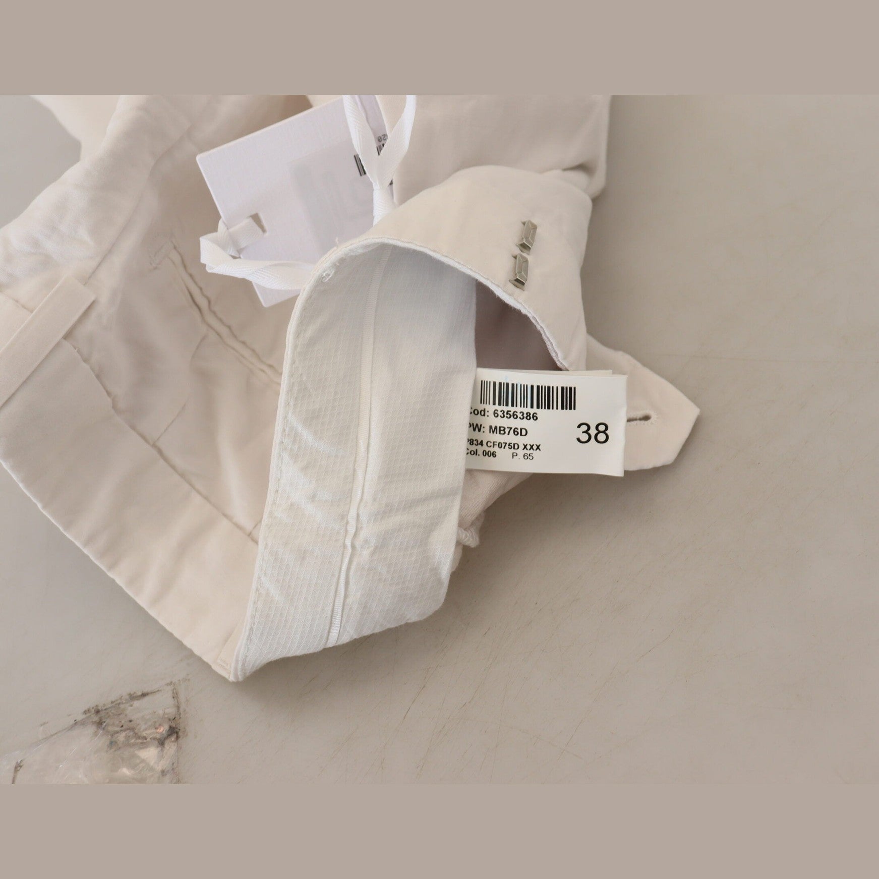 Dondup White High Waist Tapered Women Pants
