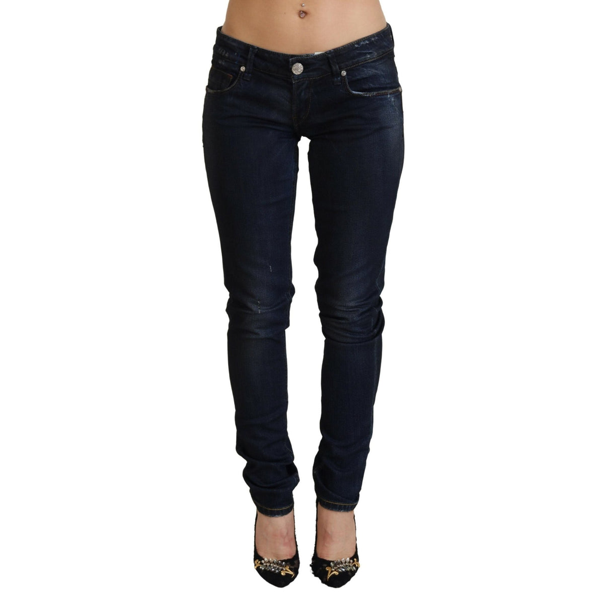 Acht Blue Low Waist Slim Fit Women Denim Jeans