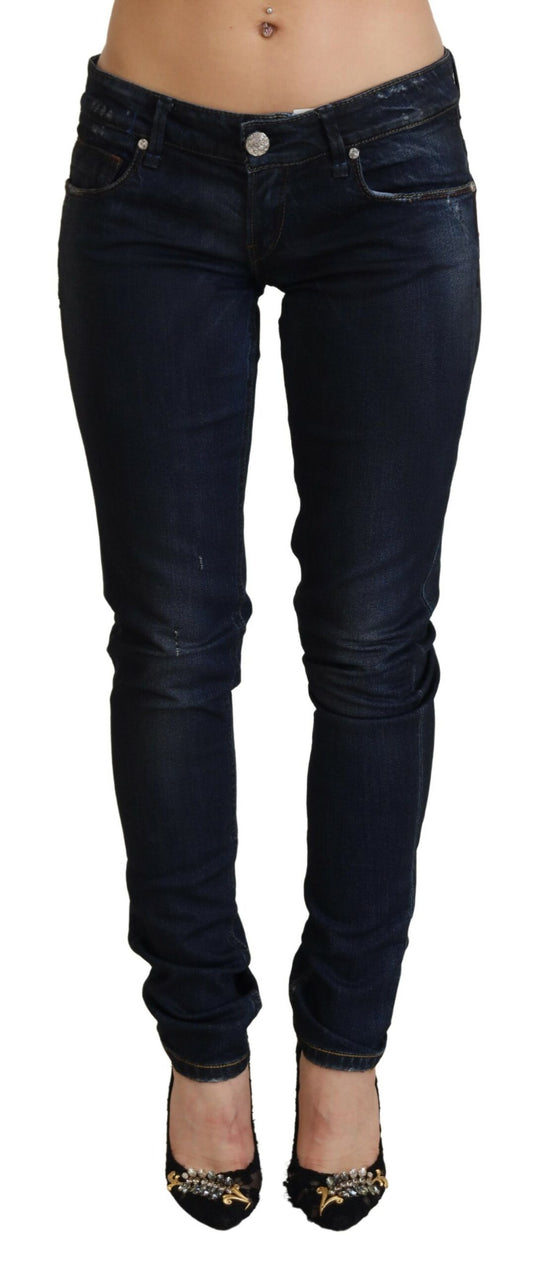 Acht Blue Low Waist Slim Fit Women Denim Jeans Acht
