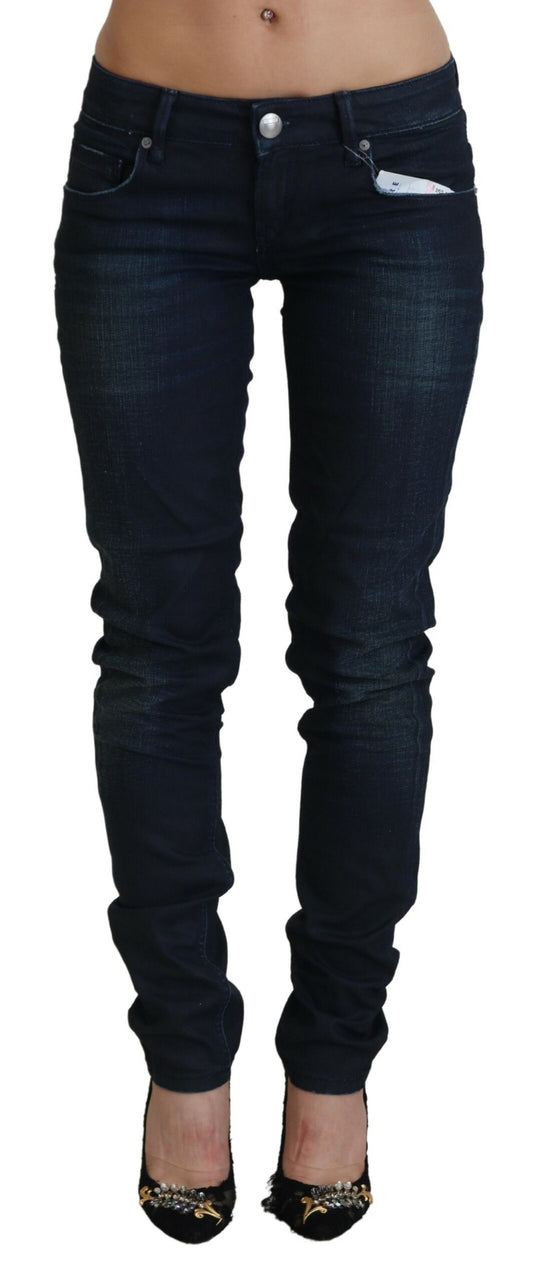Acht Blue Low Waist Slim Fit Women Denim Jeans Acht