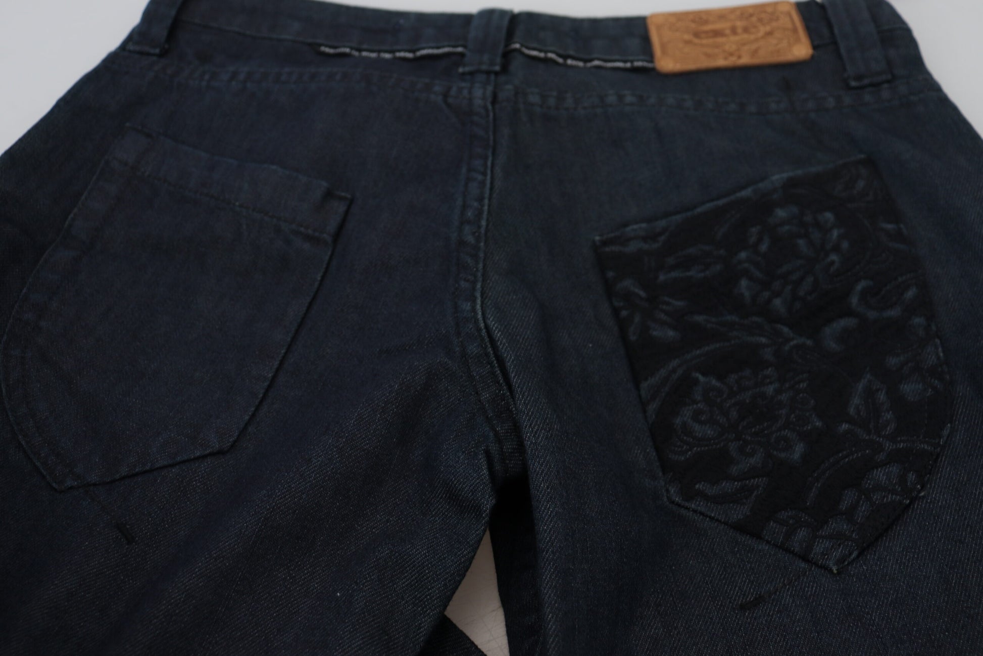 Exte Dark Blue Low Waist Straight Fit Women Denim Jeans Exte