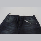Acht Blue Washed Low Waist Slim Fit Cotton Denim Jeans