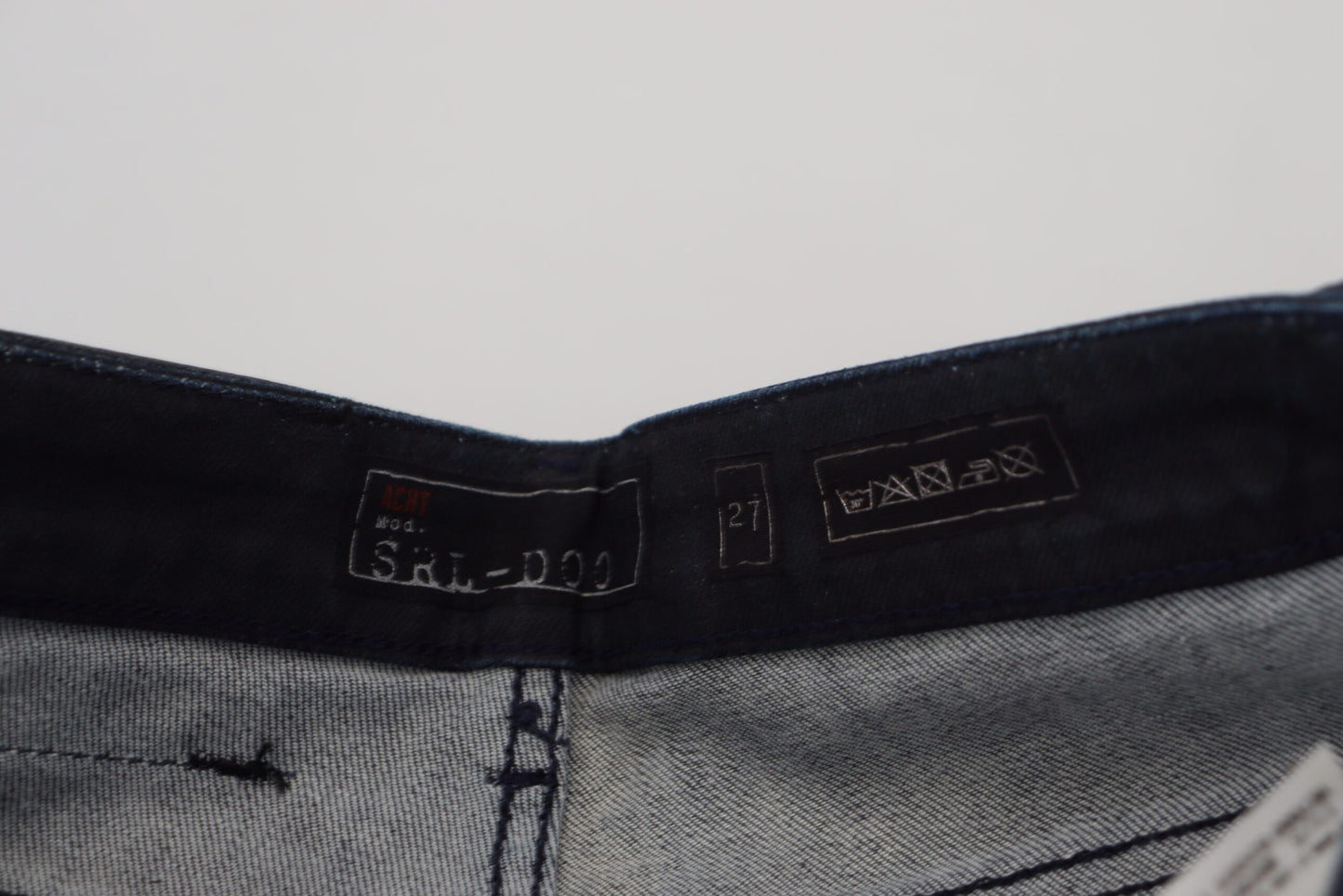 Acht Blue Washed Low Waist Slim Fit Cotton Denim Jeans Acht