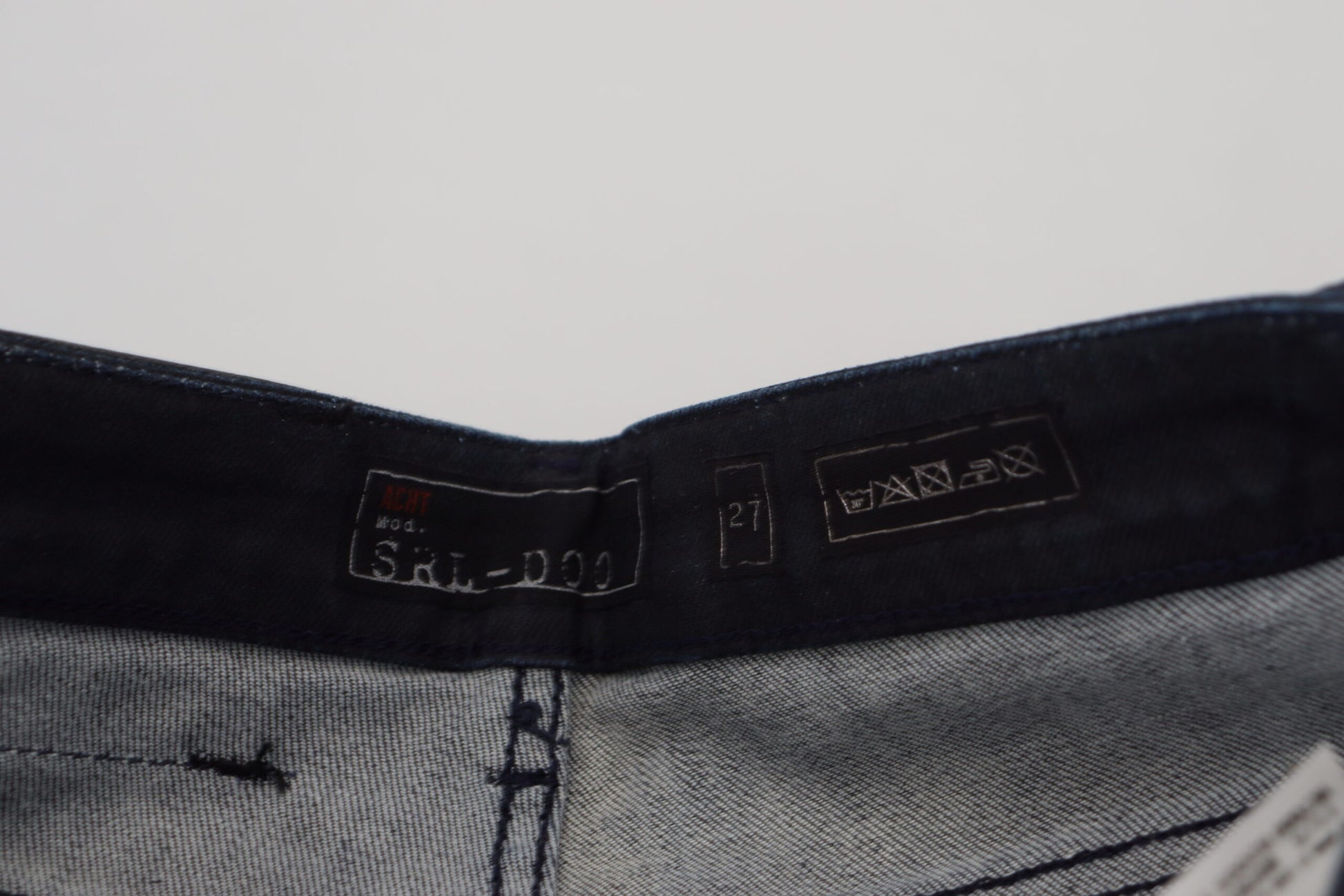 Acht Blue Washed Low Waist Slim Fit Cotton Denim Jeans Acht