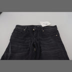 Acht Black Washed Low Waist Slim Fit Cotton Denim Jeans