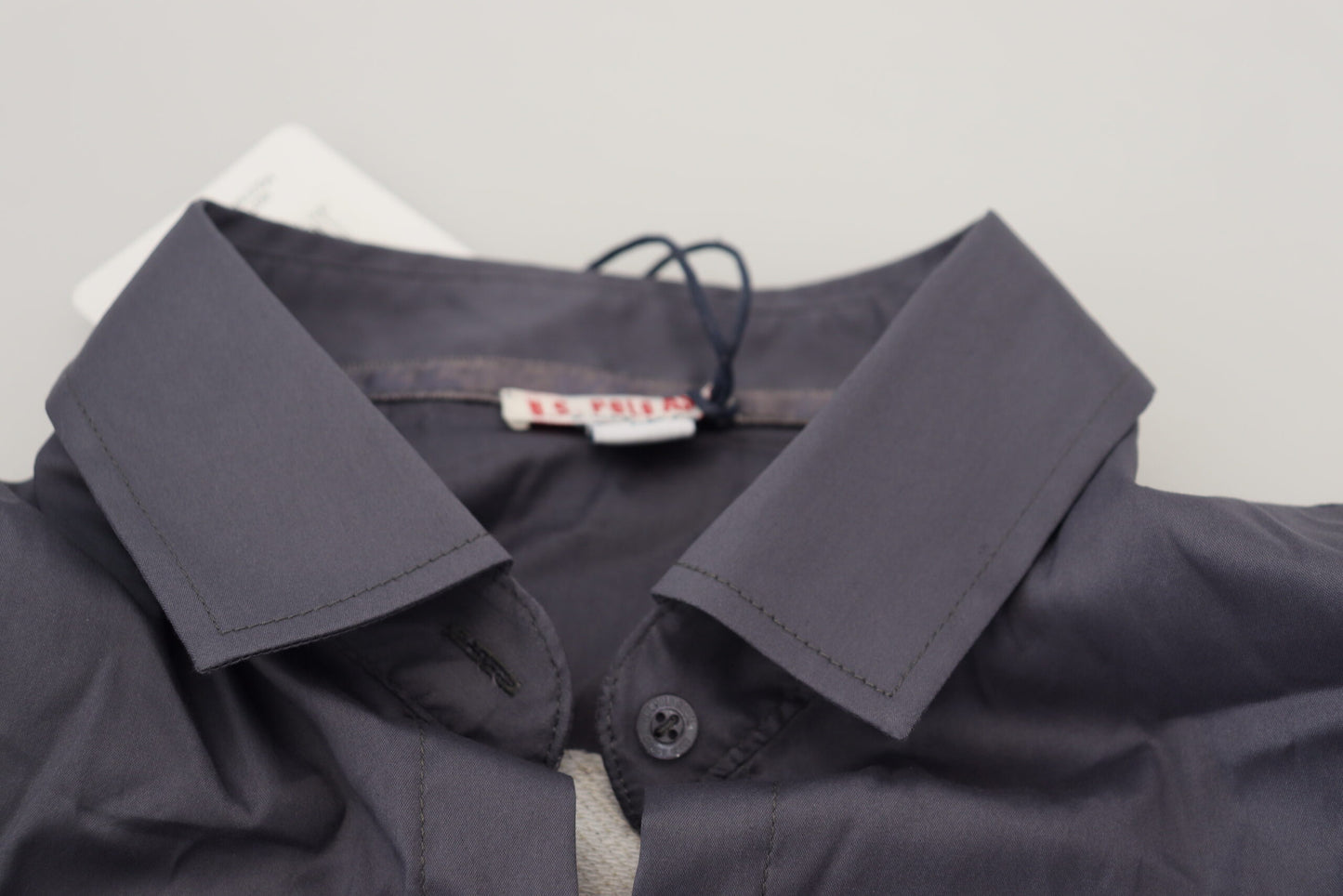 U.S. POLO ASSN. Gray Printed Long Sleeves Collared Top U.S. POLO ASSN.