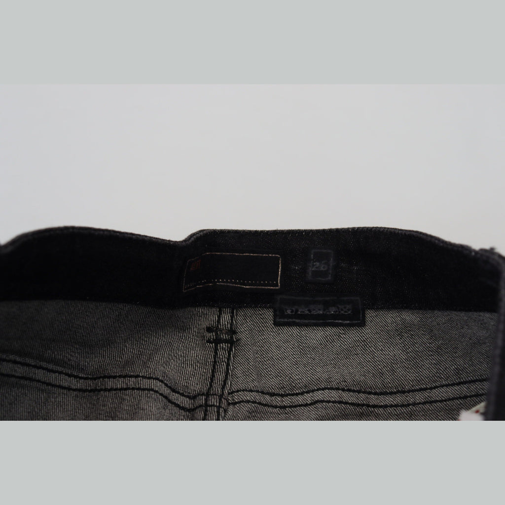 Acht Black Low Waist Slim Fit Cotton Denim Jeans