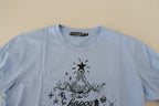 Dolce & Gabbana Light Blue Happy New Year 2017 Cotton T-shirt