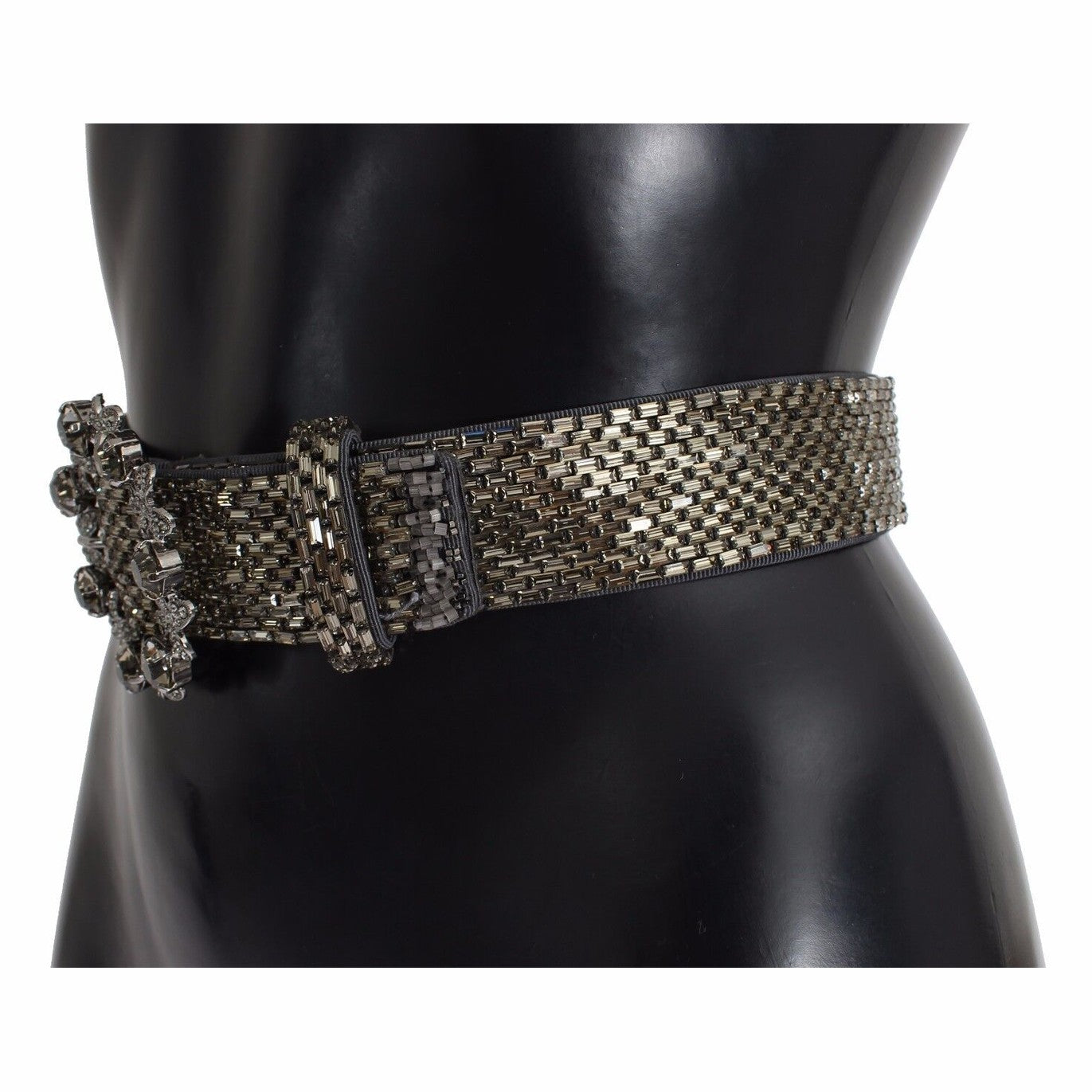 Dolce & Gabbana Multicolor Wide Crystal Buckle Sequined Belt Dolce & Gabbana
