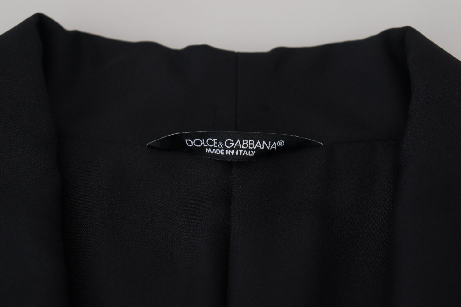 Dolce & Gabbana Black Robe Striped DG Patch Jacket Men Blazer Dolce & Gabbana