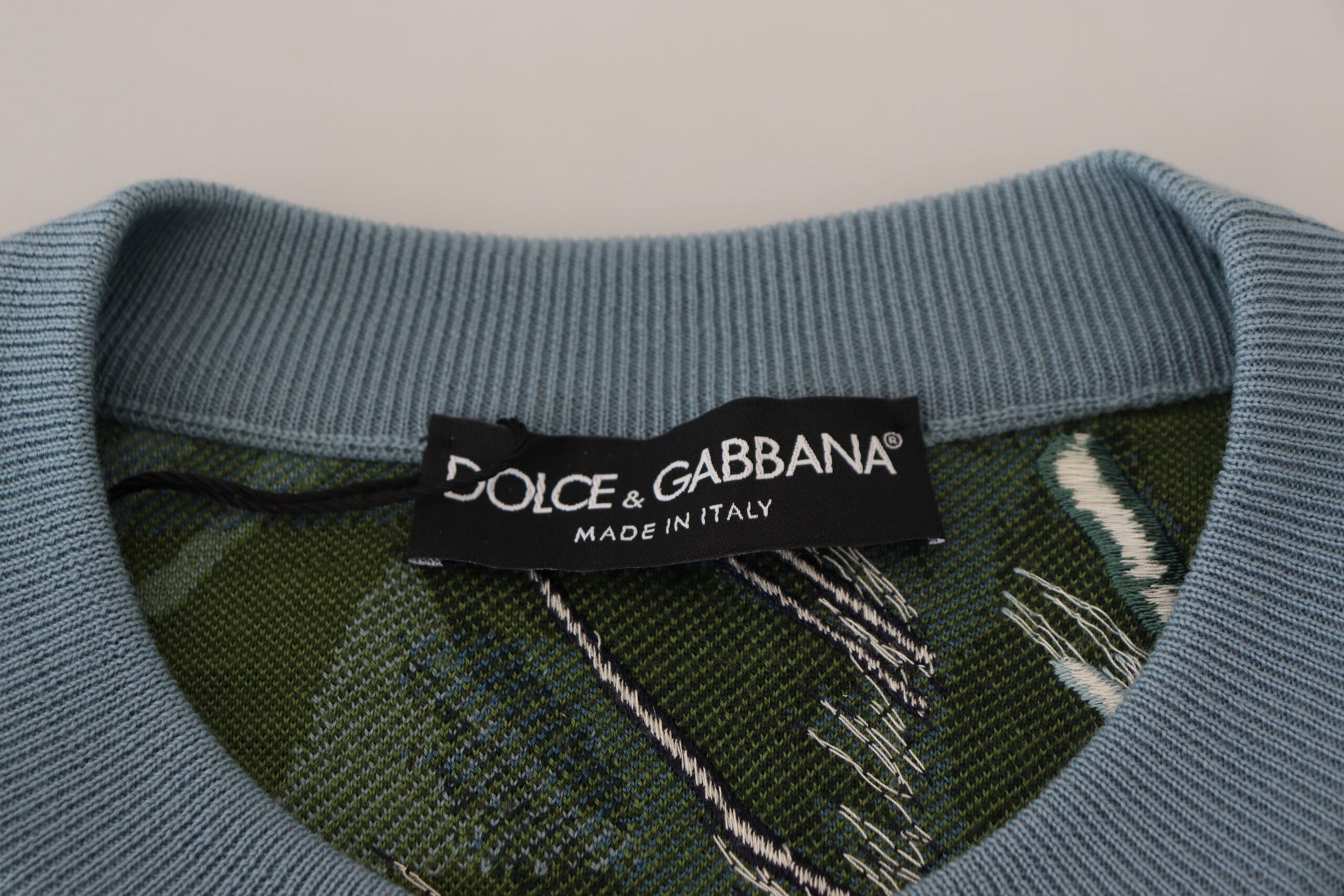 Dolce & Gabbana Multicolor Jungle Wool Pullover Logo Sweater Dolce & Gabbana