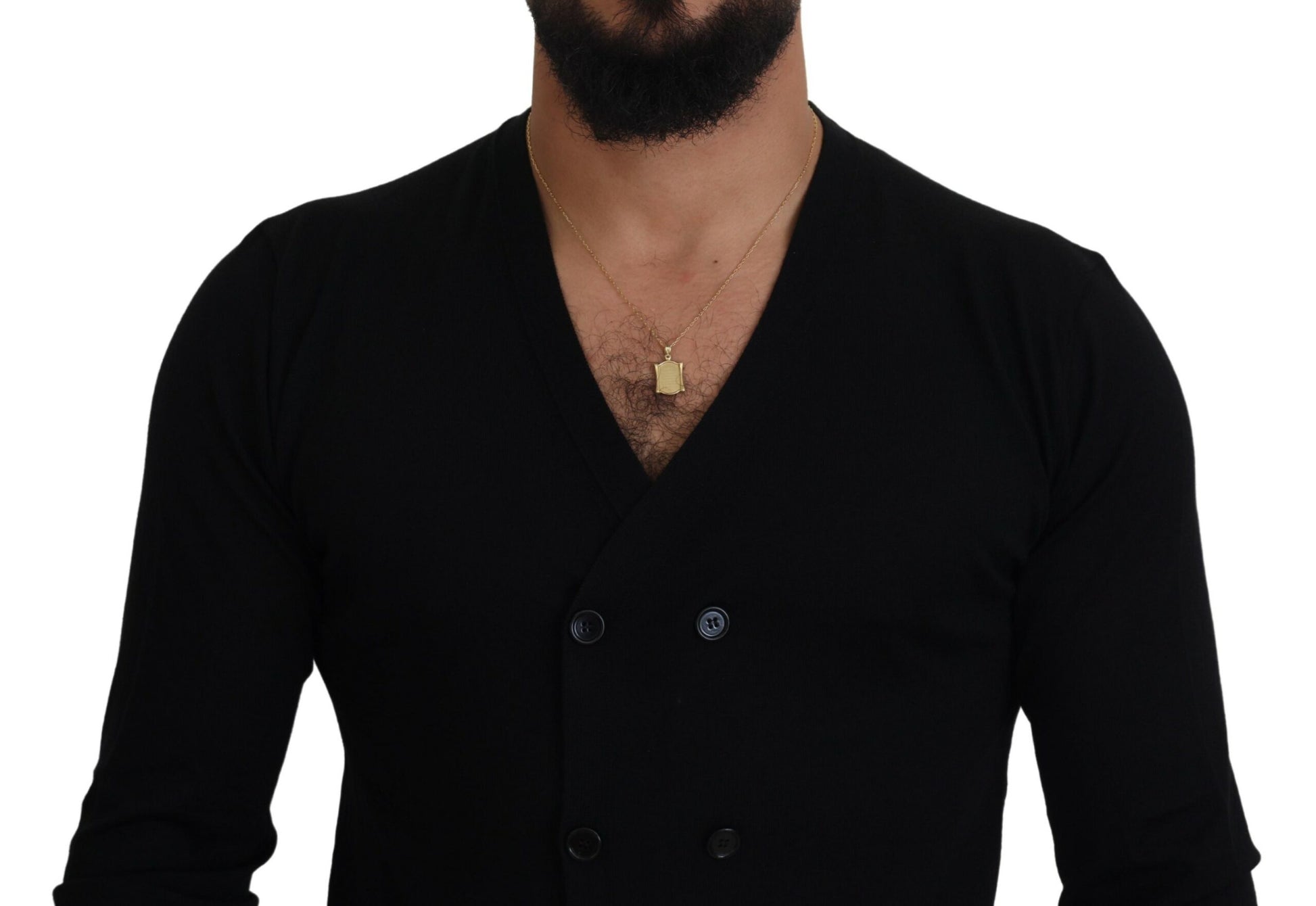 Dolce & Gabbana Black Cashmere Button Down Cardigan Sweater Dolce & Gabbana