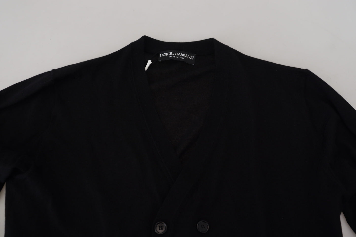 Dolce & Gabbana Black Cashmere Button Down Cardigan Sweater Dolce & Gabbana