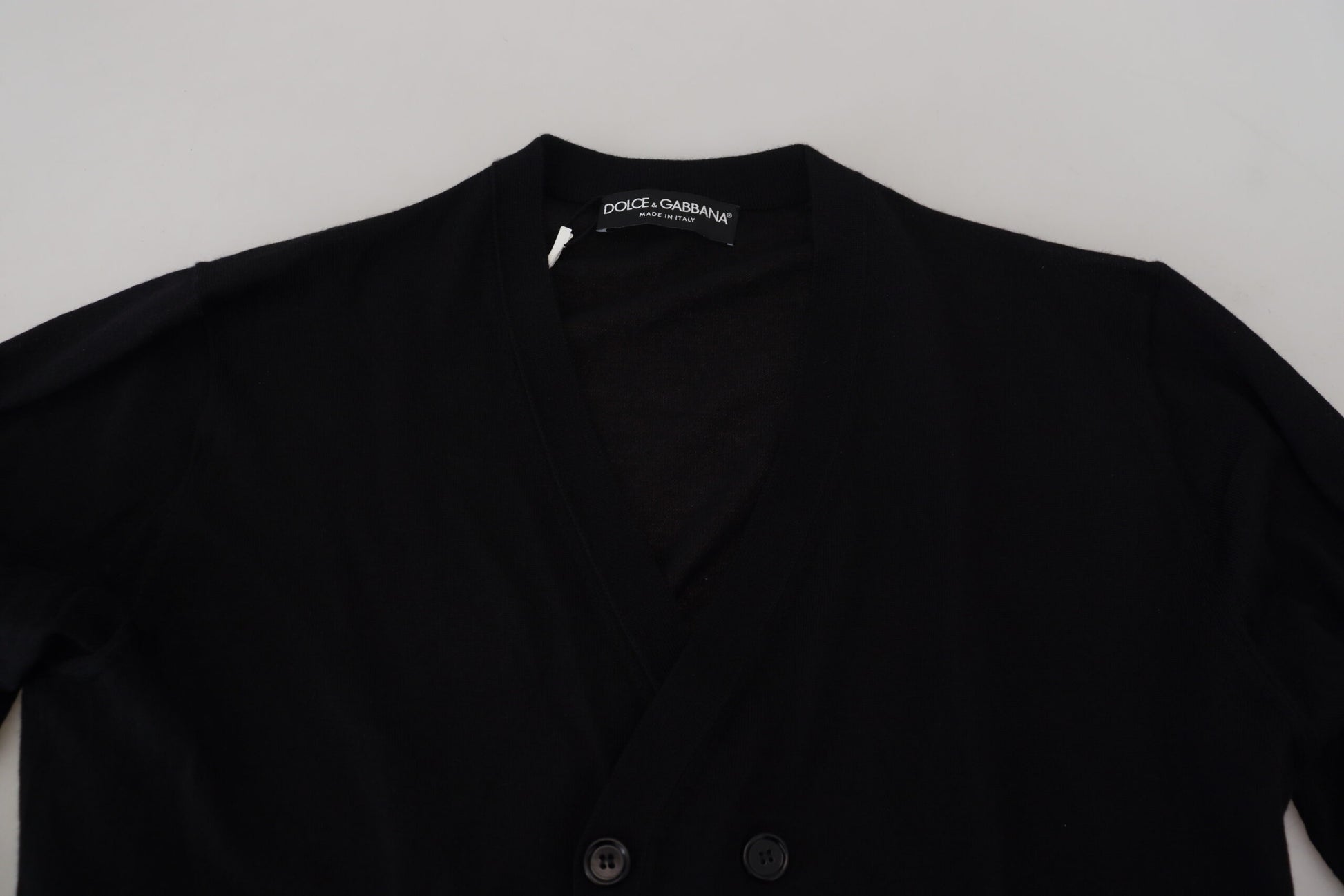 Dolce & Gabbana Black Cashmere Button Down Cardigan Sweater Dolce & Gabbana