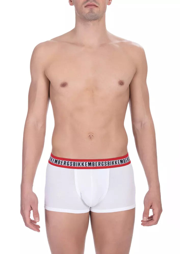 Bikkembergs White Cotton Men's Trunk Duo Pack