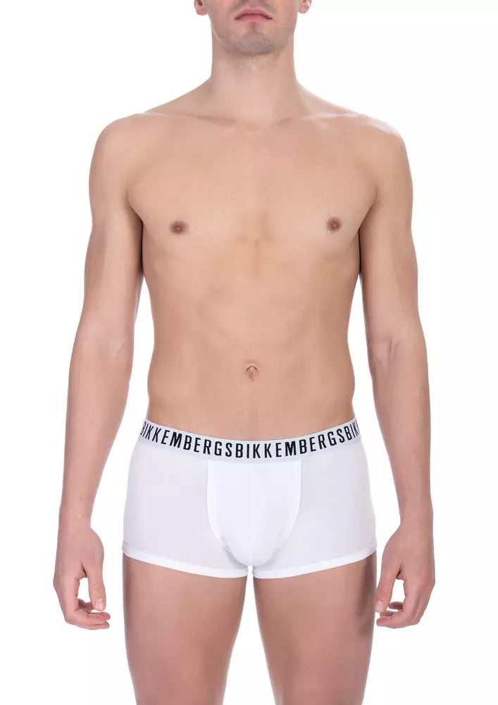 Bikkembergs White Cotton Men's Trunk Pack