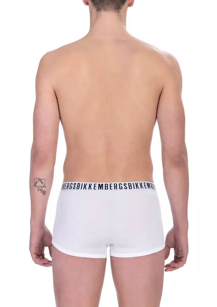 Bikkembergs White Cotton Men's Trunk Pack