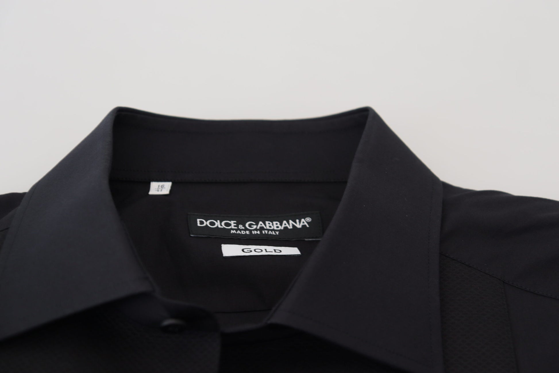 Dolce & Gabbana Black GOLD Cotton Collared Long Sleeve Shirt Dolce & Gabbana