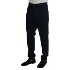 Dolce & Gabbana Blue Cotton Dress Formal Men Pants