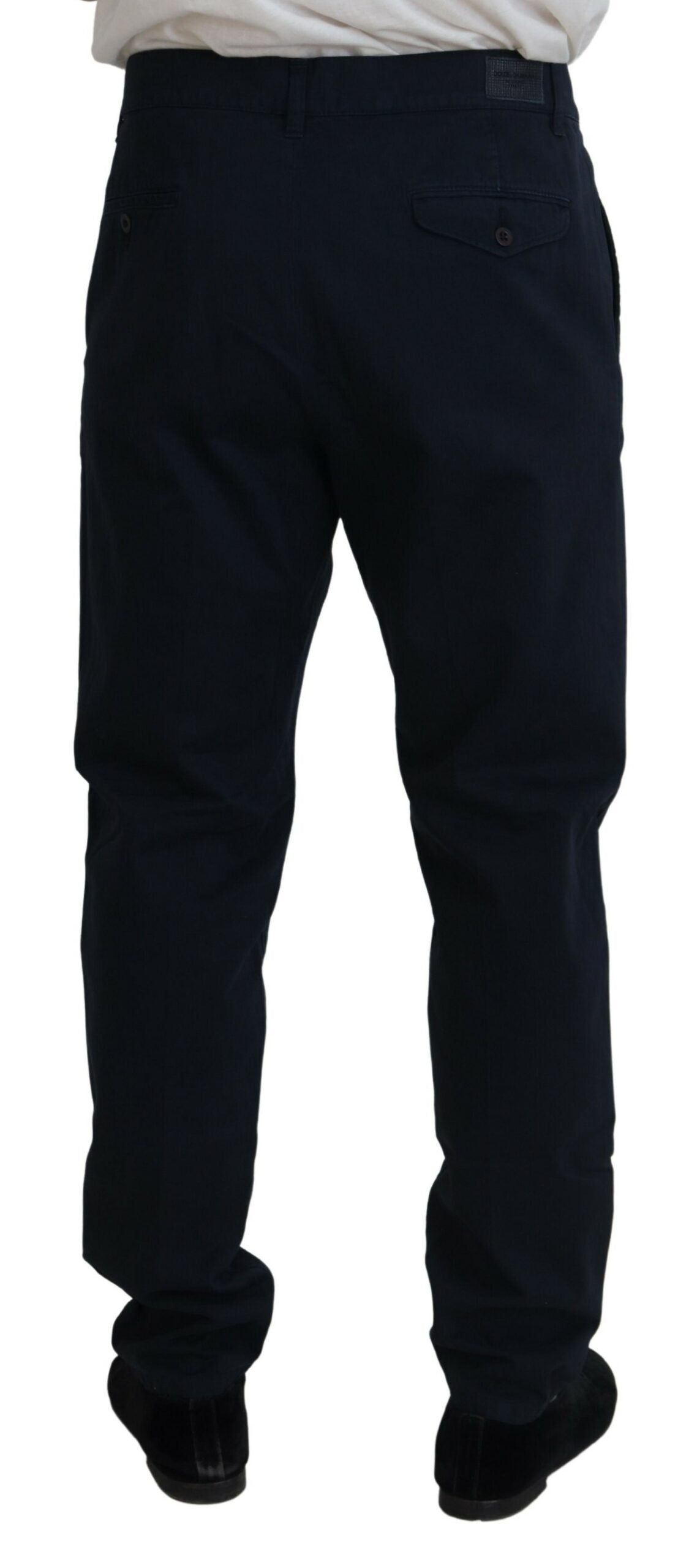 Dolce & Gabbana Blue Cotton Dress Formal Men Pants Dolce & Gabbana