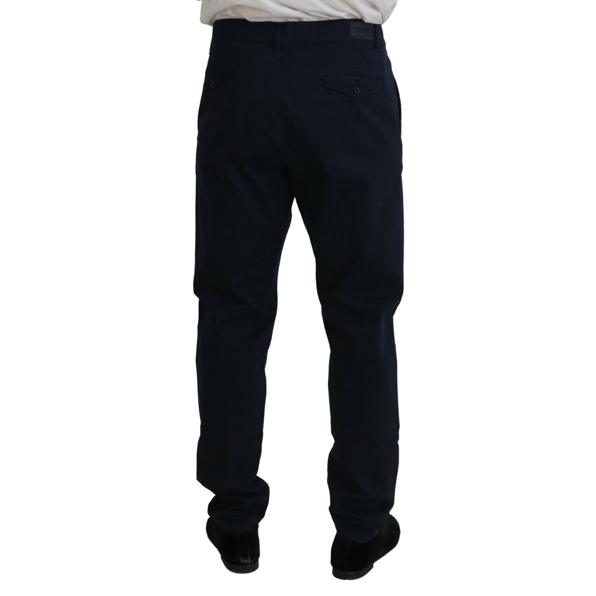 Dolce & Gabbana Blue Cotton Dress Formal Men Pants