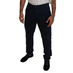 Dolce & Gabbana Blue Cotton Dress Formal Men Pants
