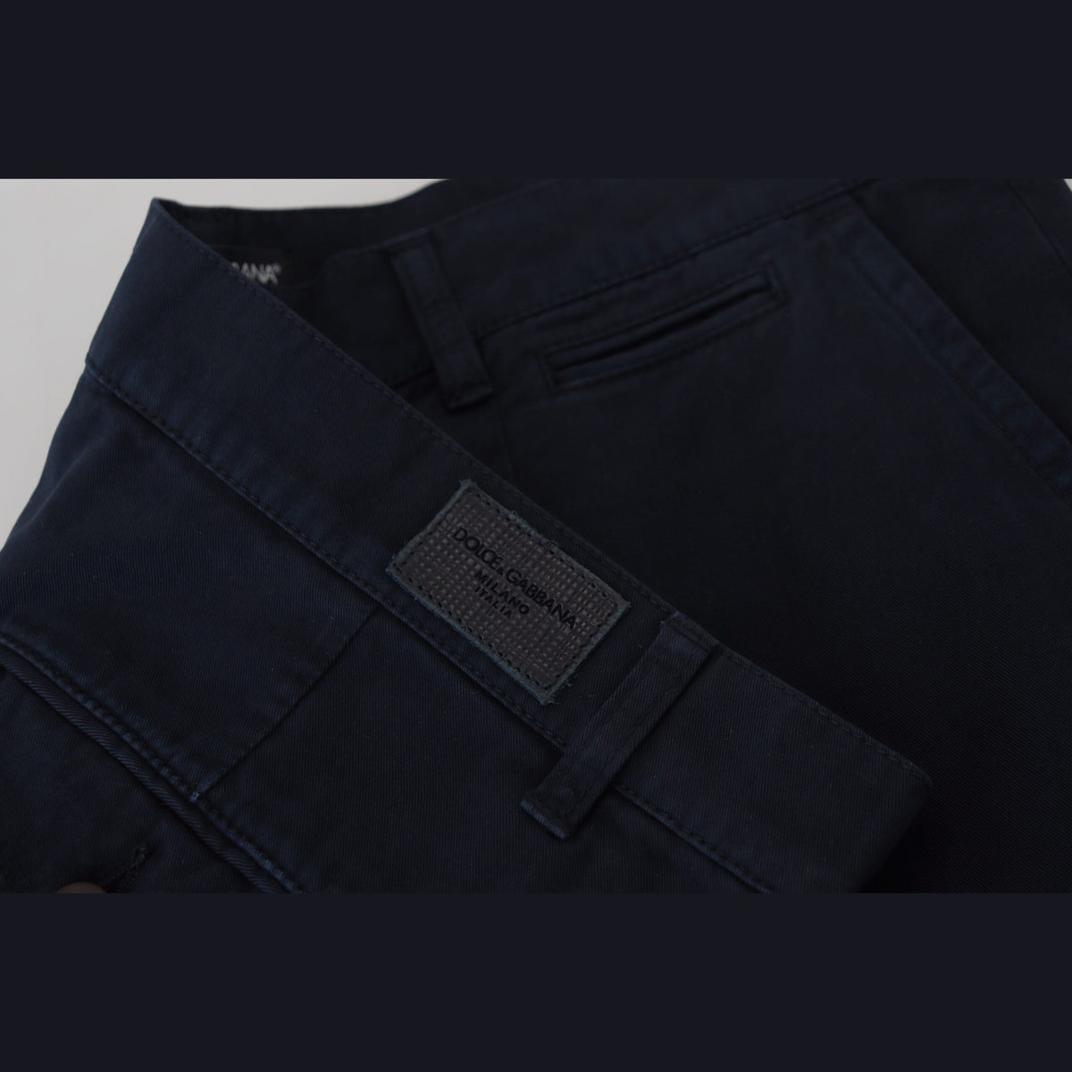 Dolce & Gabbana Blue Cotton Dress Formal Men Pants