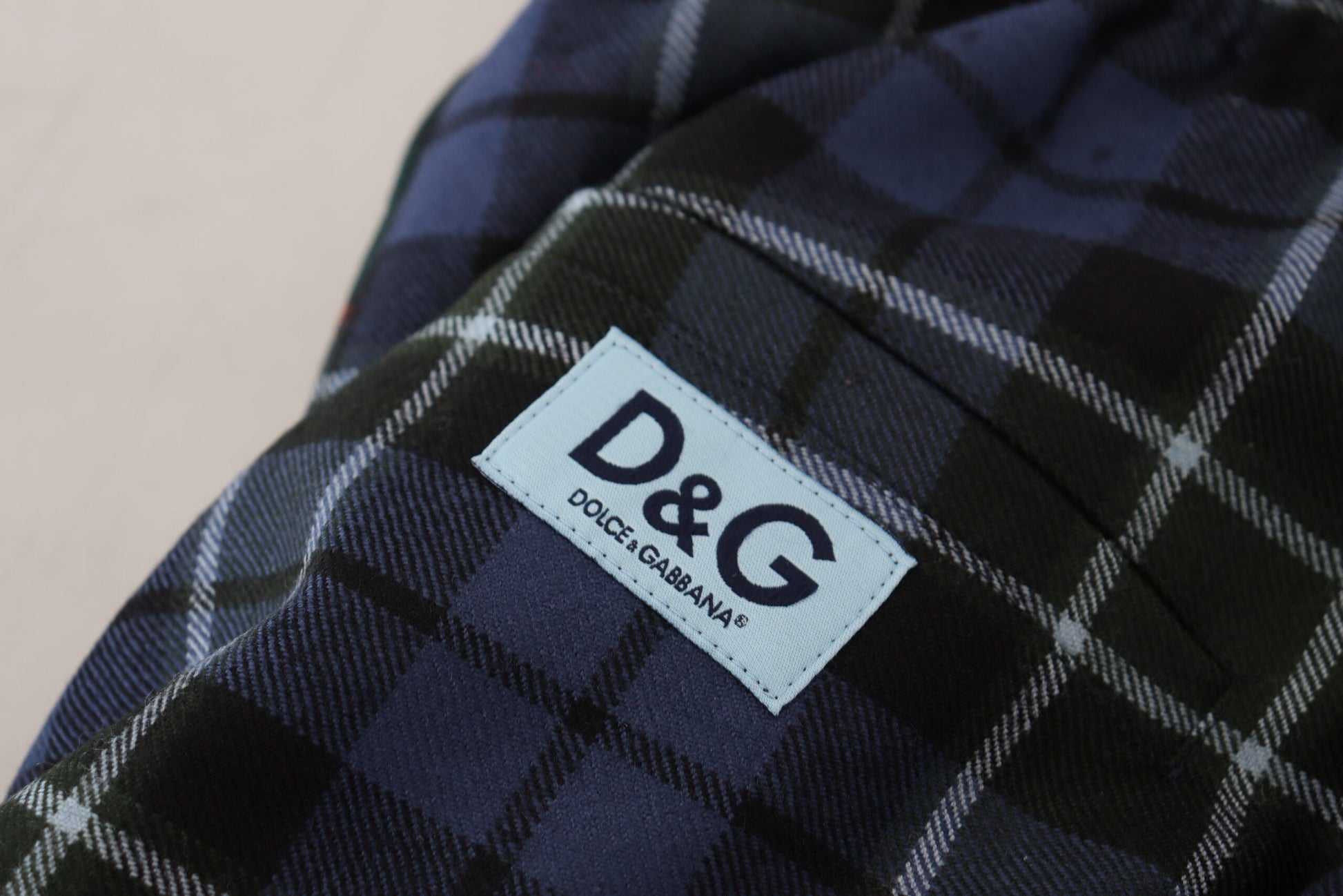 Dolce & Gabbana Multicolor Checkered Wool Men Jogger Pants Dolce & Gabbana
