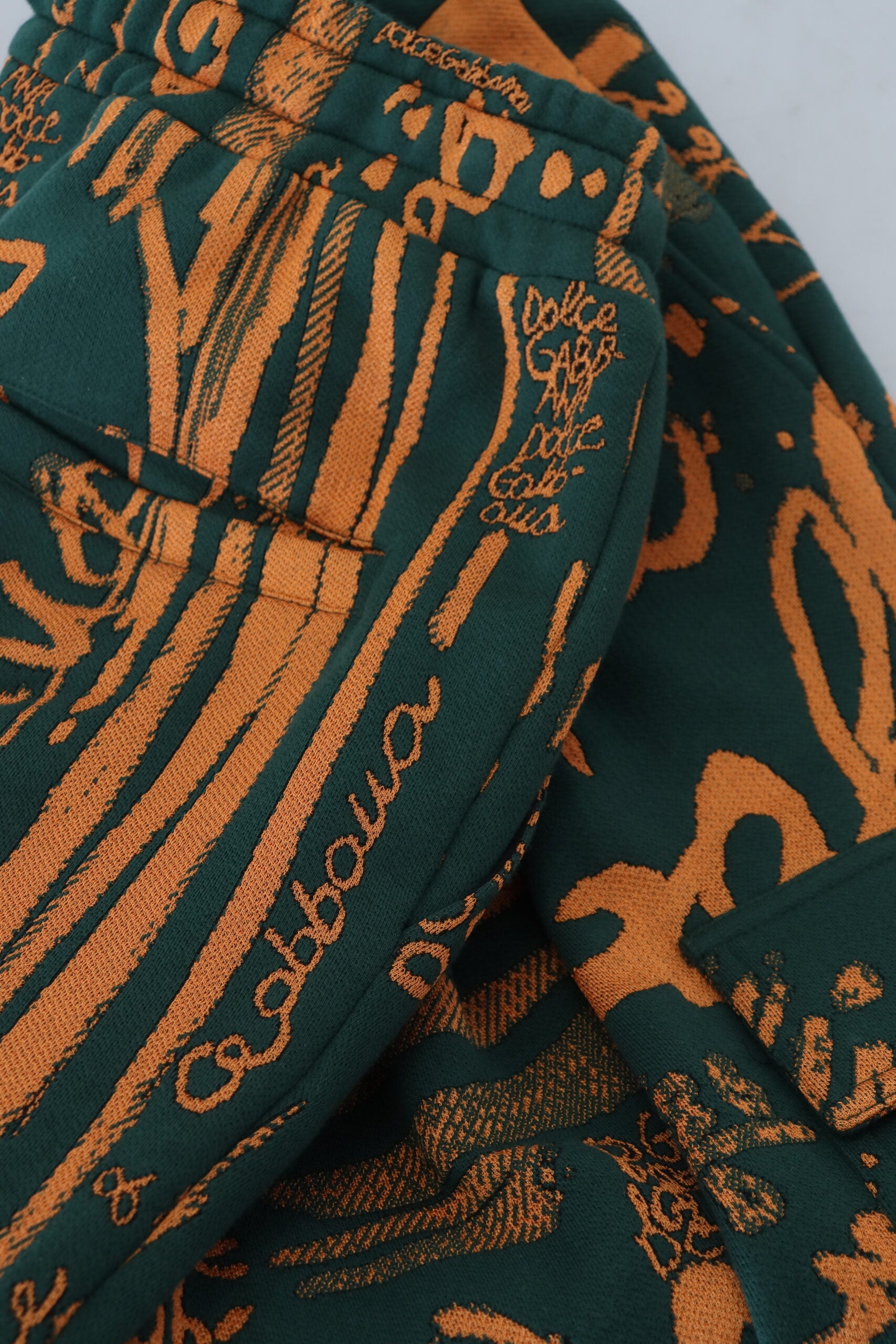 Dolce & Gabbana Multicolor Logo Print Silk Cargo Jogger Pants Dolce & Gabbana