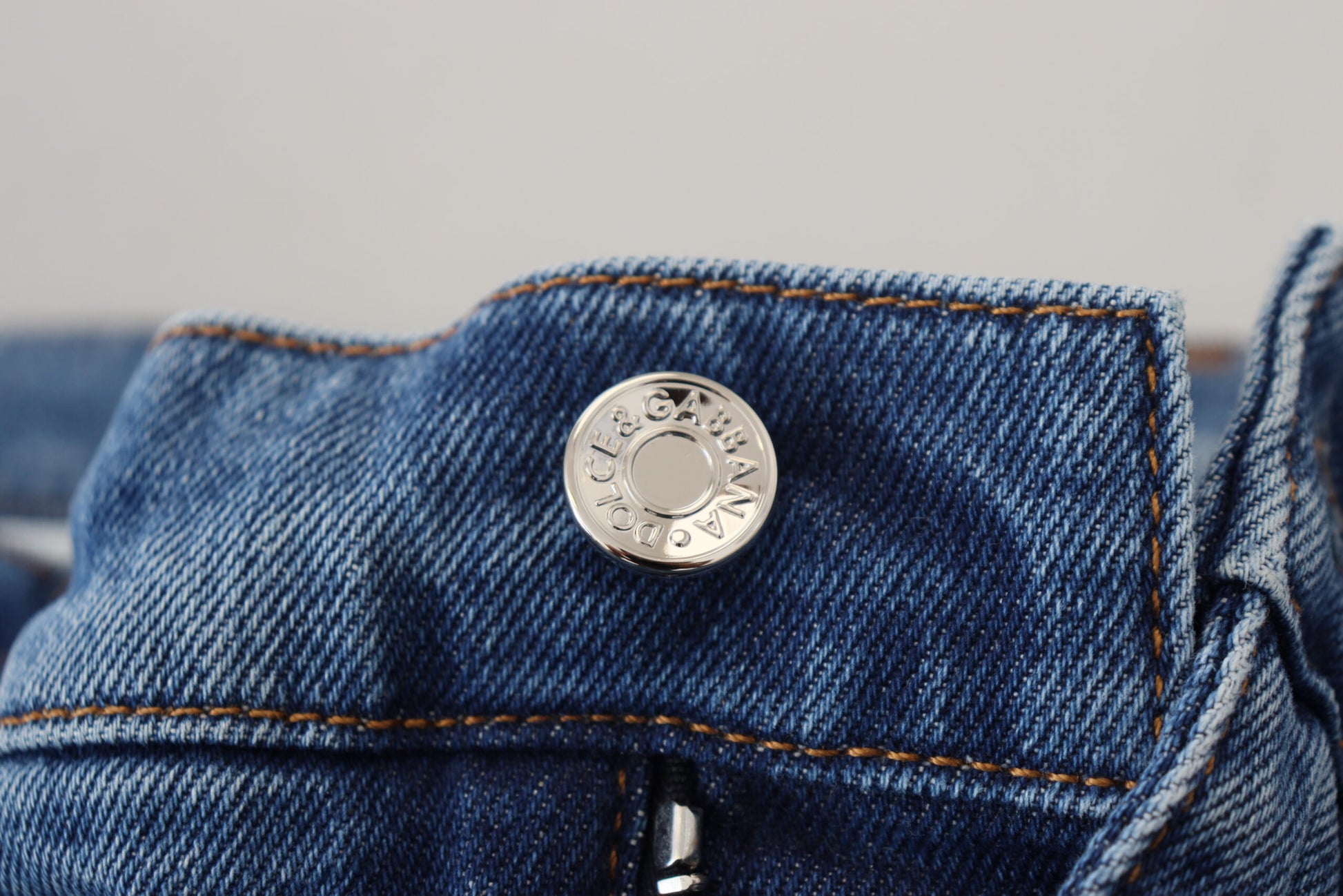 Dolce & Gabbana Blue Washed Skinny Cotton Denim Jeans Dolce & Gabbana