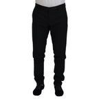 Dolce & Gabbana Black Wool Chino Dress Formal Pants