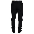 Dolce & Gabbana Black Wool Chino Dress Formal Pants