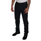 Dolce & Gabbana Black Wool Chino Dress Formal Pants