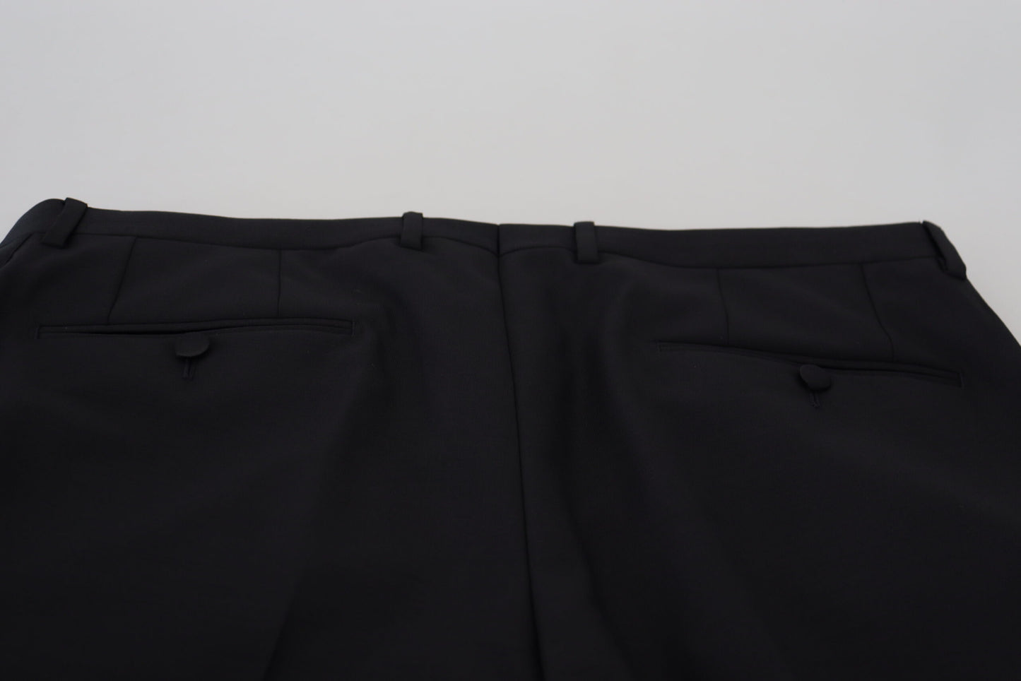 Dolce & Gabbana Black Wool Chino Dress Formal Pants Dolce & Gabbana