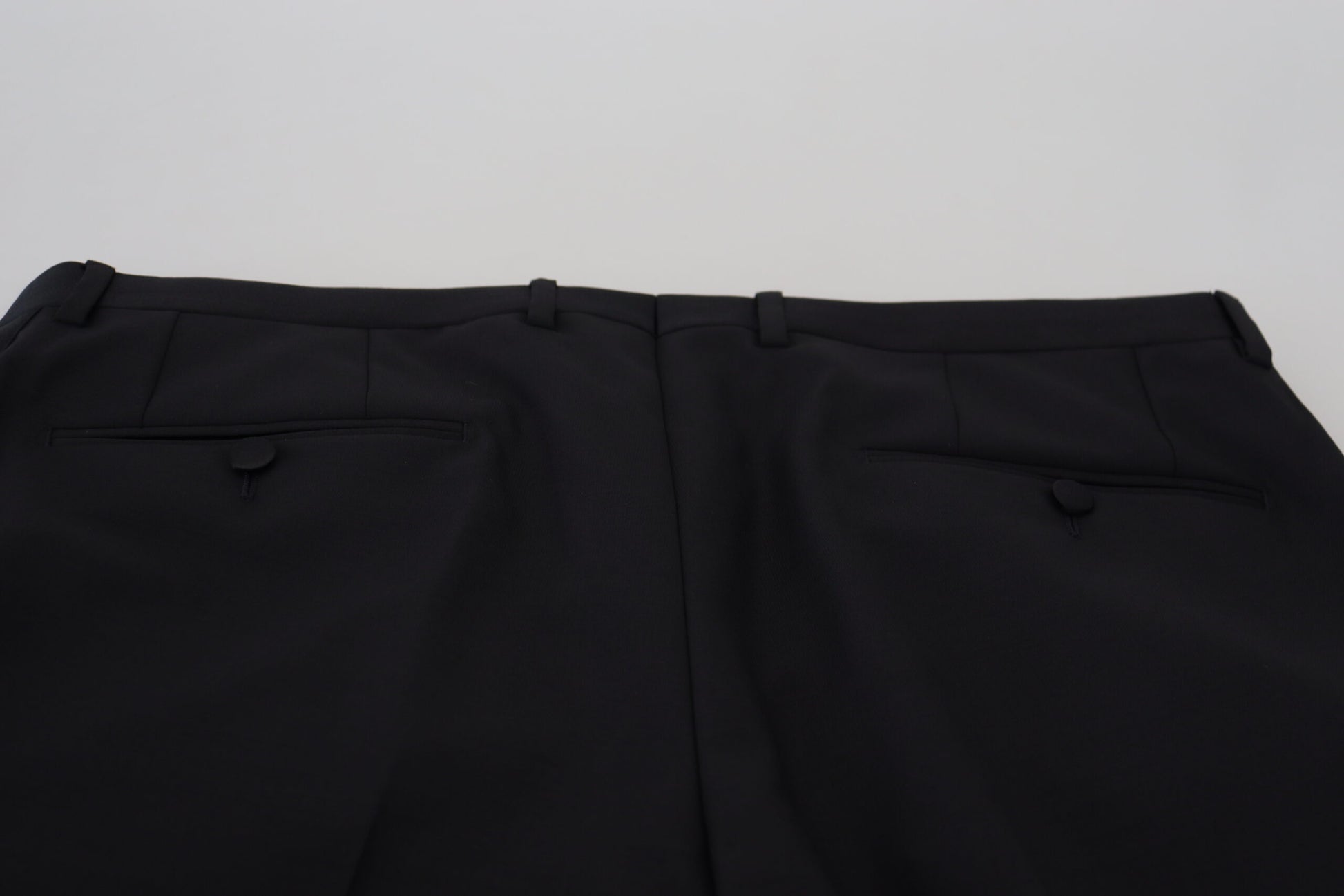 Dolce & Gabbana Black Wool Chino Dress Formal Pants Dolce & Gabbana