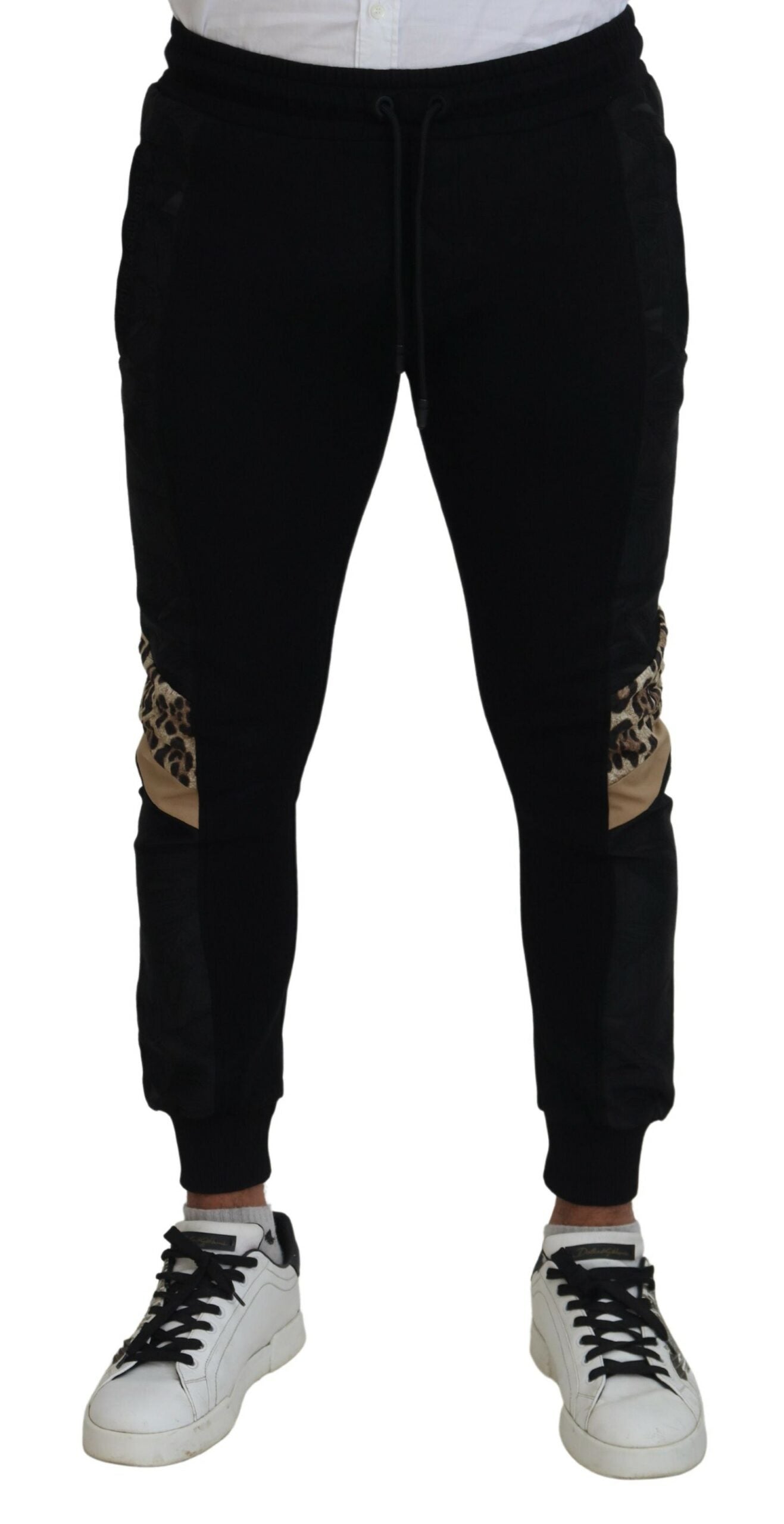 Dolce & Gabbana Black Polyester Skinny Jogger Men Pants Dolce & Gabbana