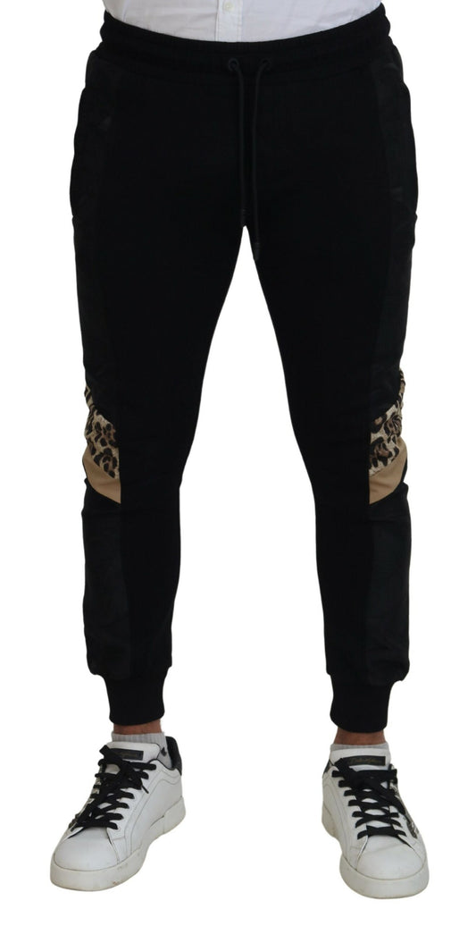 Dolce & Gabbana Black Polyester Skinny Jogger Men Pants Dolce & Gabbana