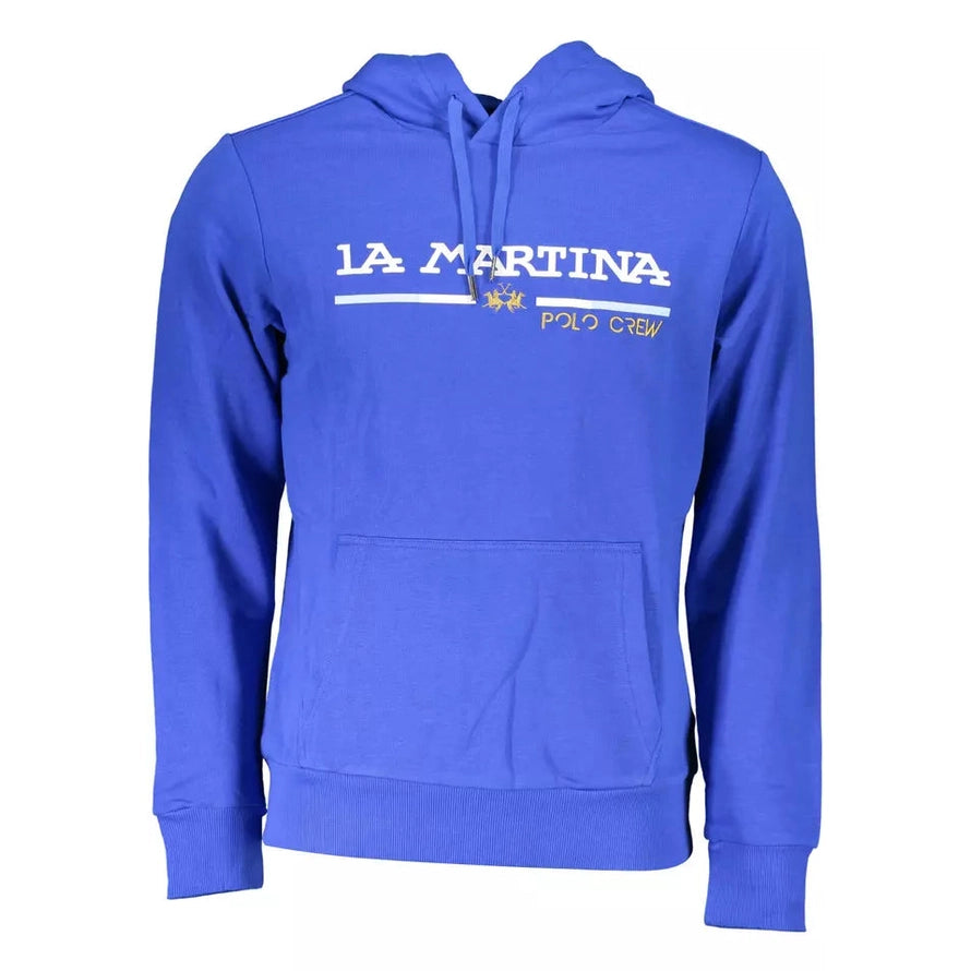 La Martina Blue Cotton Sweater