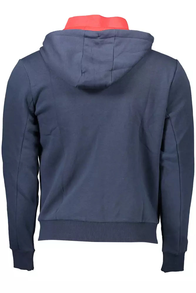 U.S. POLO ASSN. Chic Blue Hooded Zip Sweatshirt - Embroidered Detail U.S. POLO ASSN.