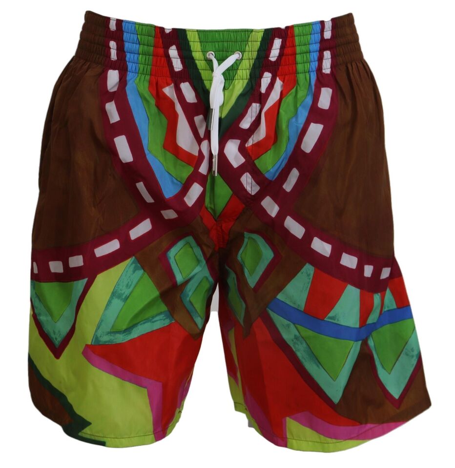 Dsquared² Multicolor Printed Men Beachwear Swimwear Short Dsquared²