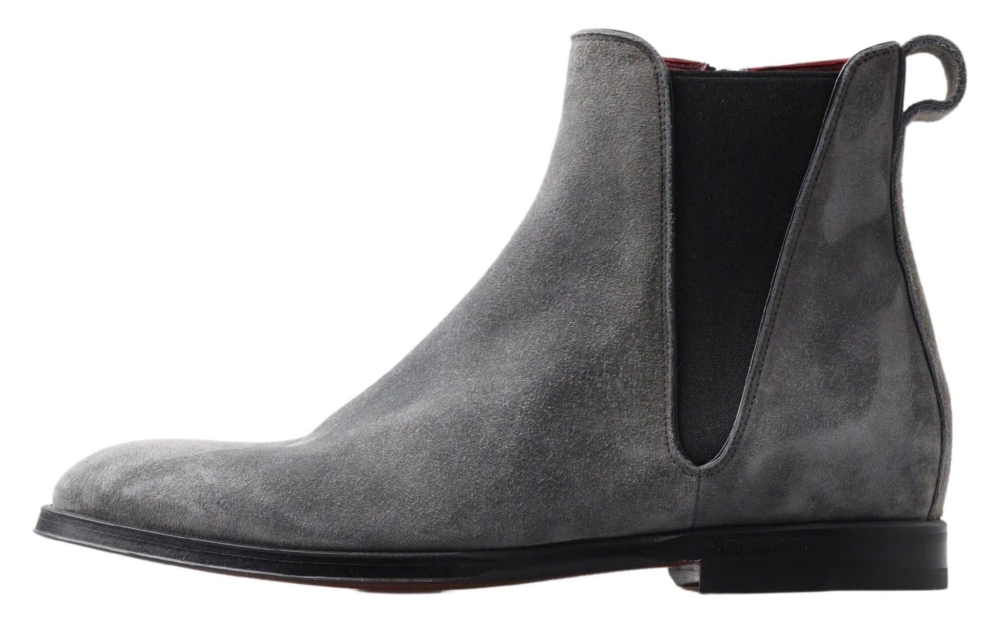 Dolce & Gabbana Gray Leather Men Ankle Boots Shoes Dolce & Gabbana