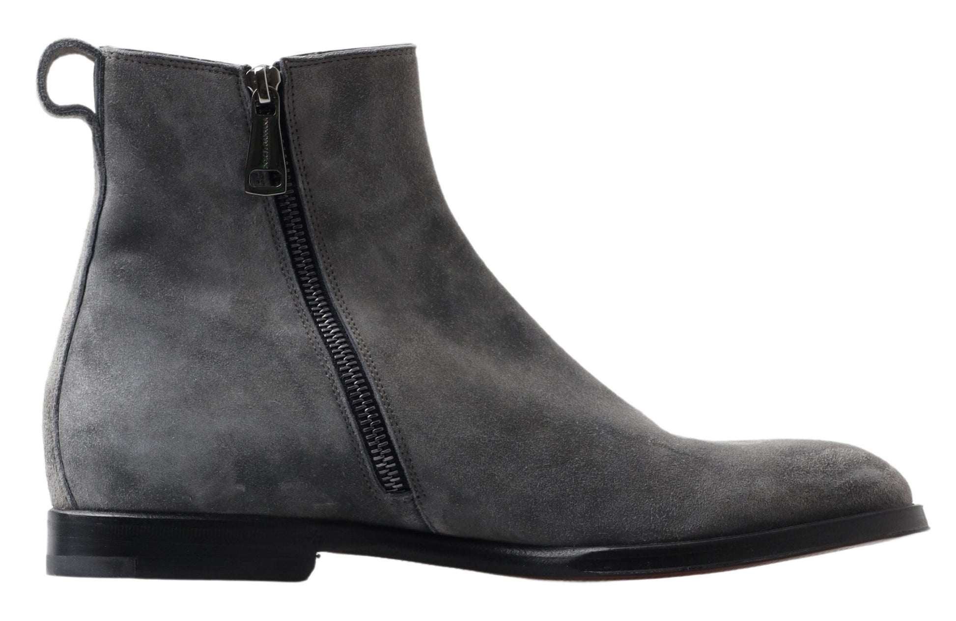 Dolce & Gabbana Gray Leather Men Ankle Boots Shoes Dolce & Gabbana