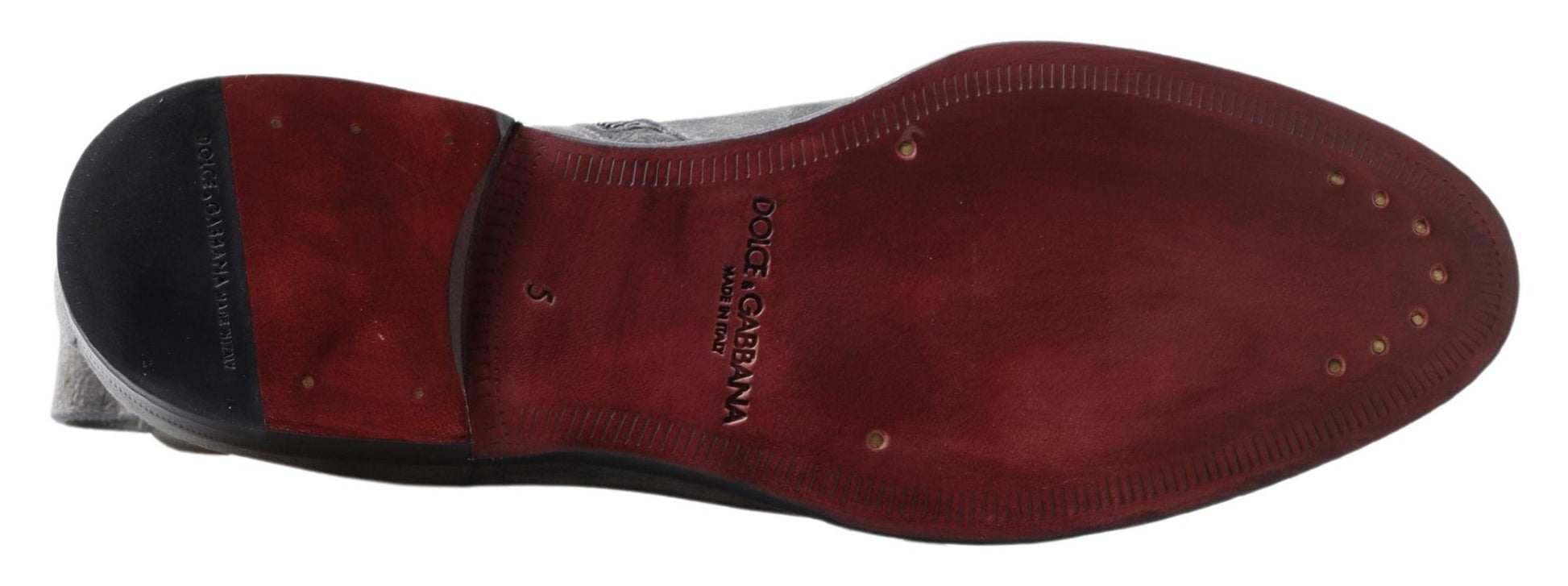 Dolce & Gabbana Gray Leather Men Ankle Boots Shoes Dolce & Gabbana