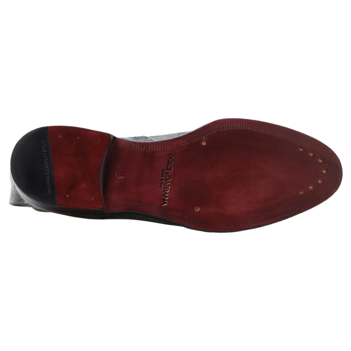 Dolce & Gabbana Gray Leather Men Ankle Boots Shoes