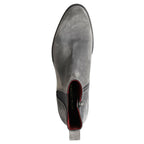 Dolce & Gabbana Gray Leather Men Ankle Boots Shoes