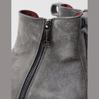 Dolce & Gabbana Gray Leather Men Ankle Boots Shoes