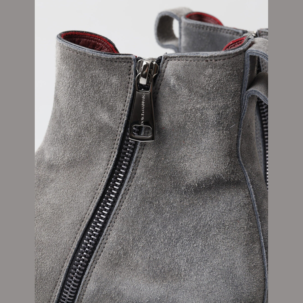 Dolce & Gabbana Gray Leather Men Ankle Boots Shoes