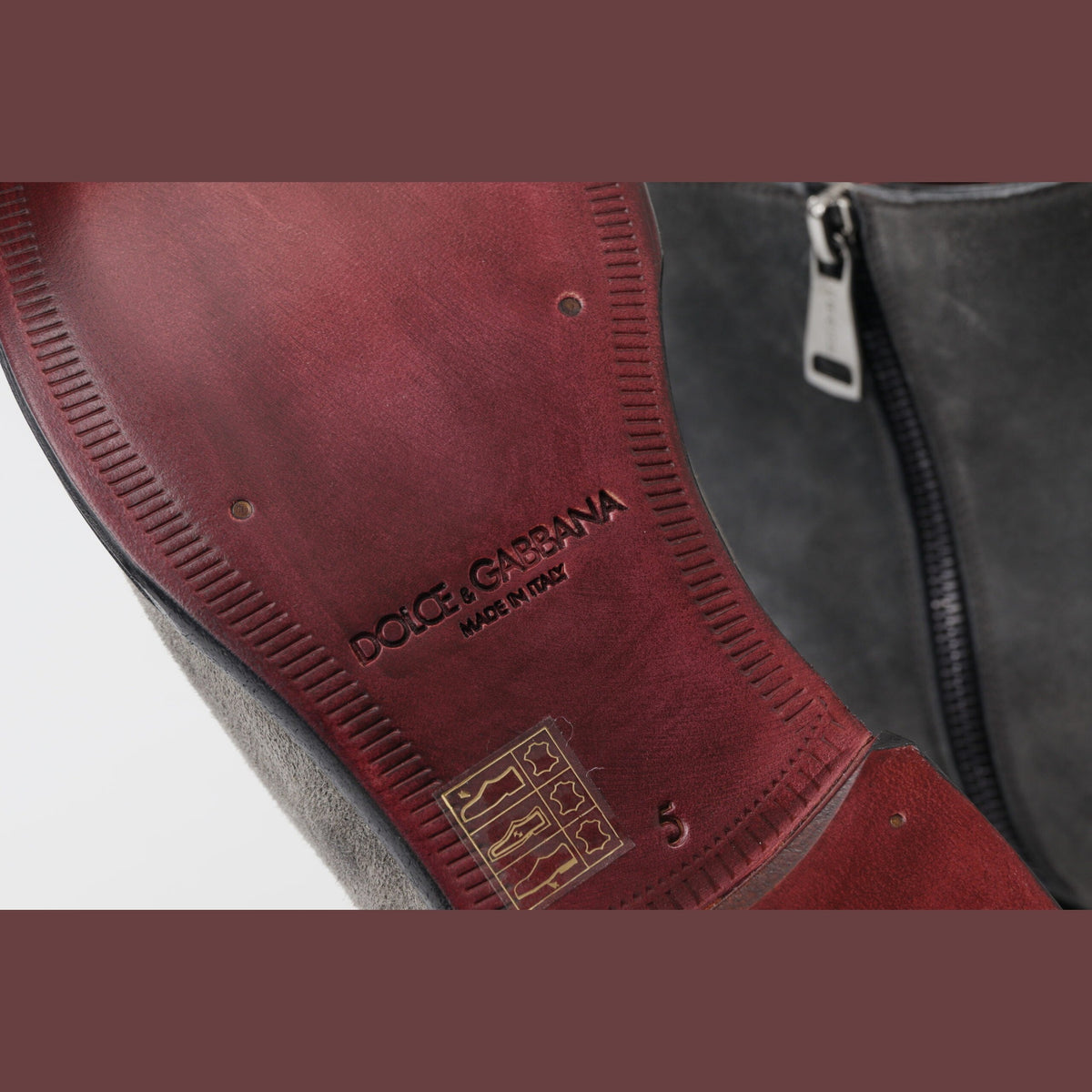 Dolce & Gabbana Gray Leather Men Ankle Boots Shoes